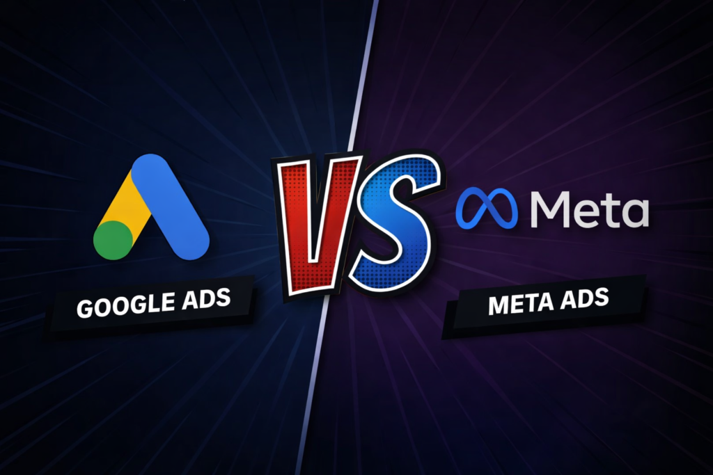 Google ads Vs Meta ads Image